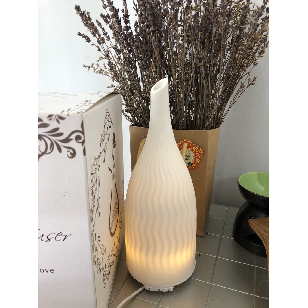 Máy Khuếch Tán Tinh Dầu Gốm Tháp Babylon MKT09 Ellestfun chính hãng