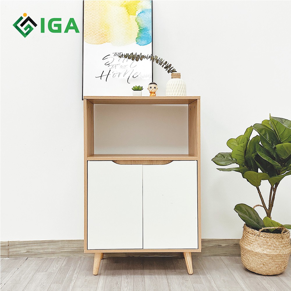 Tủ Kệ Lò Vi Sóng IGA Model 01 Phong Cách Nordic - GP118