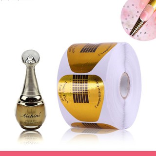 SET cuộn form 500 miếng gắn móng + gel nối dài tạo móng 15ml - Carton Nail