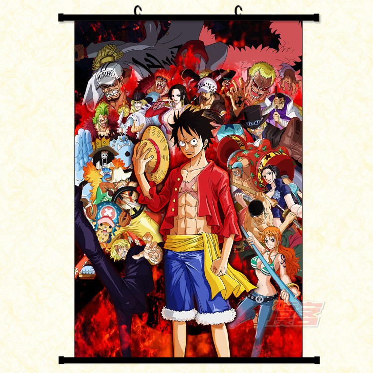 Poster vải anime One Piece 04 40x60 tranh vải