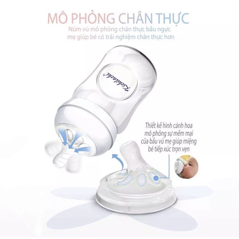 Bình sữa cổ rộng kichi Natural 125ml/260ml