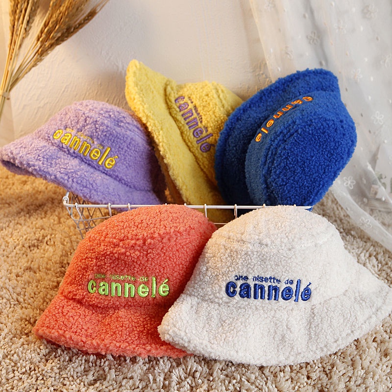 Mũ tròn vành vải nhung thời trang thu đông 2021 mới cho bé