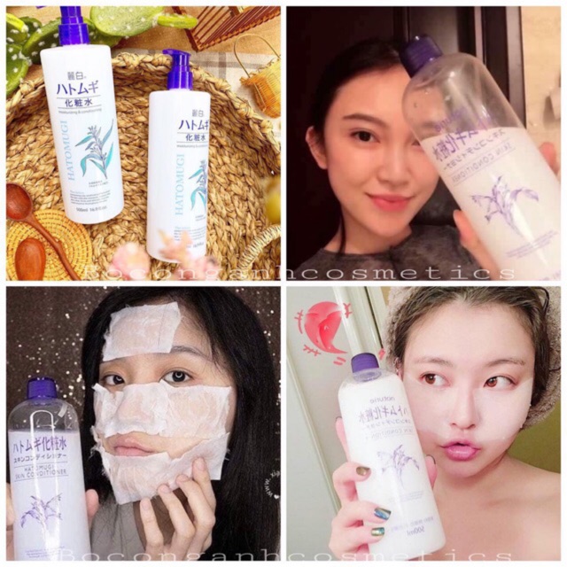 TONER LOTION DƯỠNG DA NATURIE HATOMUGI SKIN CONDITIONER