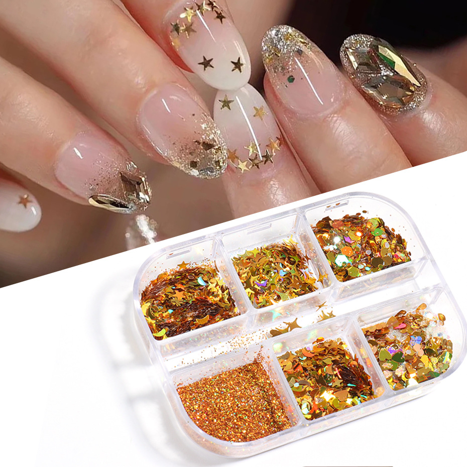 Hộp Kim Sa Trang Trí Móng Tay Phong Cách Nhật Bản