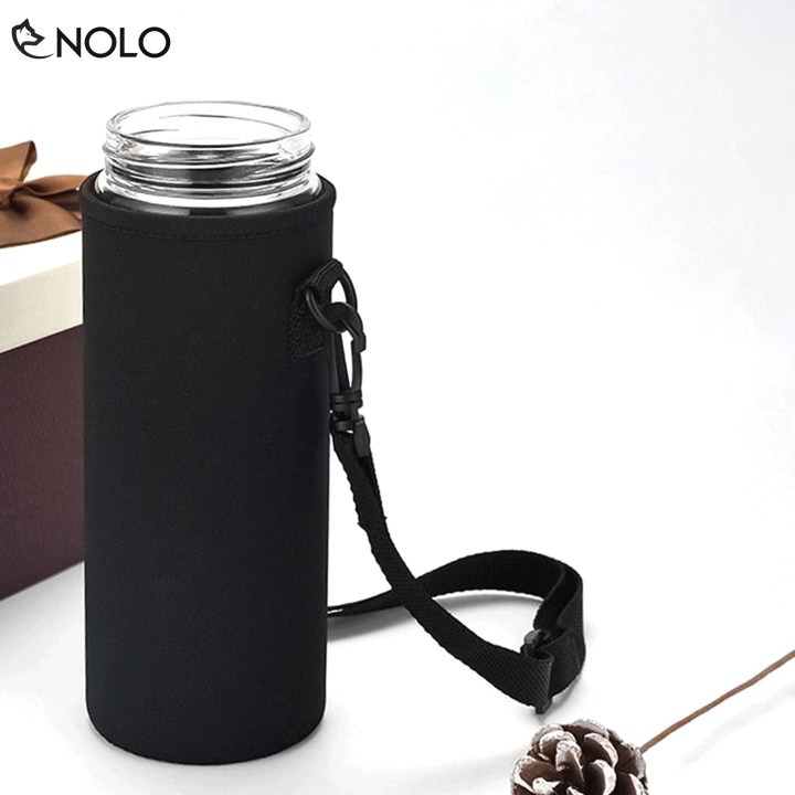 Túi Đựng Bình Giữ Nhiệt Có Dây Đeo Cho Bình Có Dung Tích Dưới 1000ml Đường Kính Đáy 8cm Chất Liệu Vải Poly Co Giãn Tốt