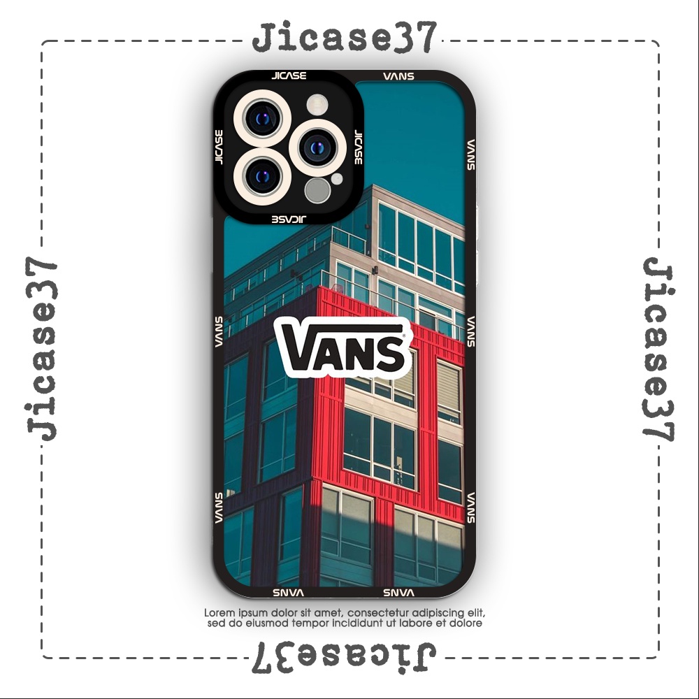 Ốp lưng iPhone Cạnh Vuông Samsung Xiaomi Oppo Jicase vans of the walls xanh