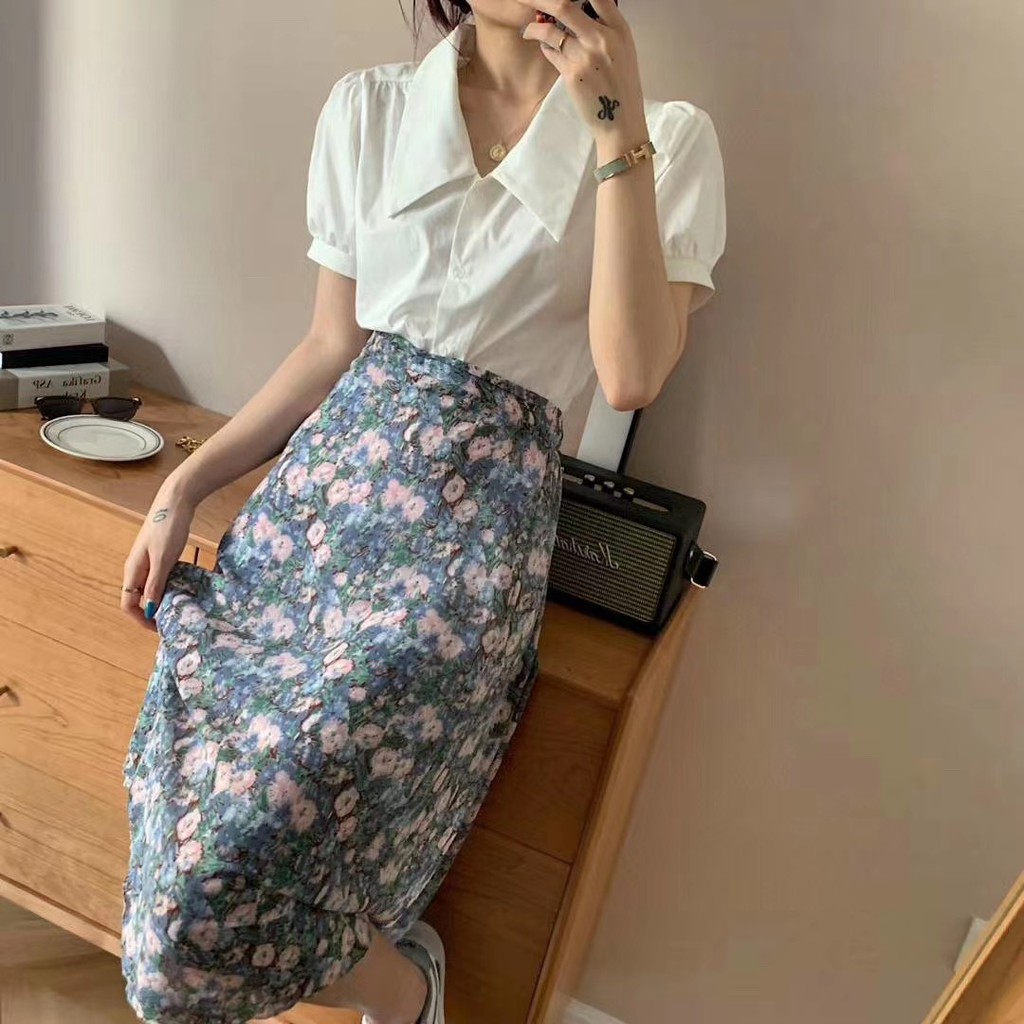 Chân váy hoa nhí vintage nhiều màu