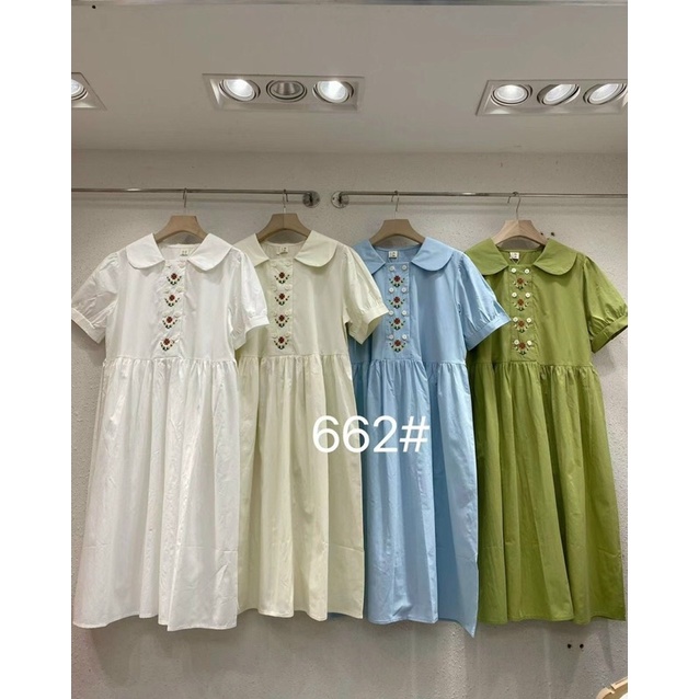 Váy babydoll thêu hoa