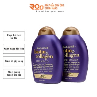 Bộ dầu gội xả giảm gãy rụng tóc ogx biotin & collagen
