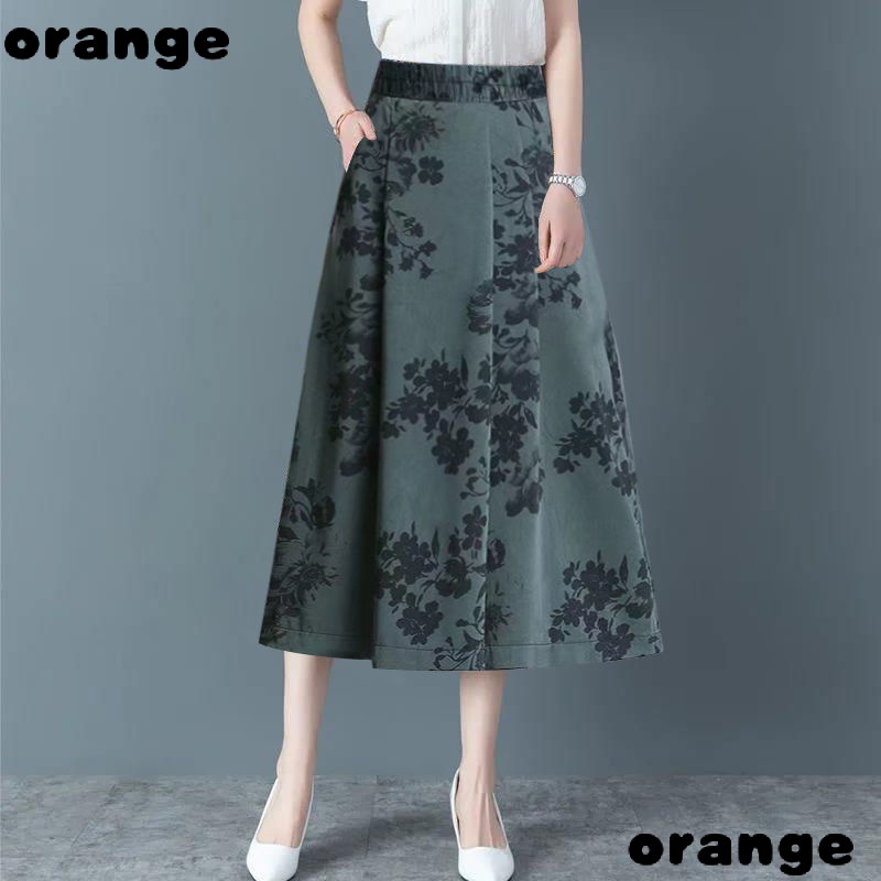 Quần Ống Rộng Lưng Cao Bằng Lụa Lạnh Mỏng Phong Cách Mới Cho Phụ Nữ Trung Niên Mẹ Mùa Hè