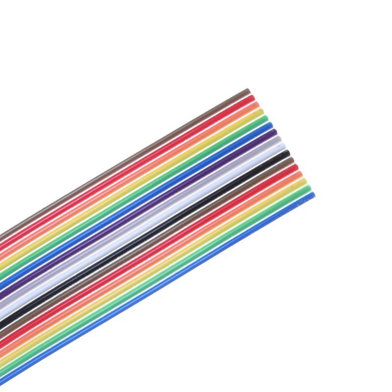 Dây điện 2m 16 pin phẳng 1.27mm màu cầu vồng