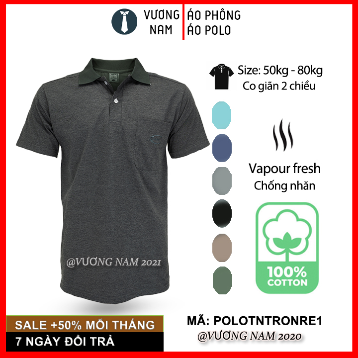 ÁO PHÔNG NAM TRUNG NIÊN MẶC NHÀ MÀU TRƠN, THIẾT KẾ ĐƠN GIẢN - VẢI COTTON MỀM MẠI - CÓ SIZE TỪ 55KG-85KG