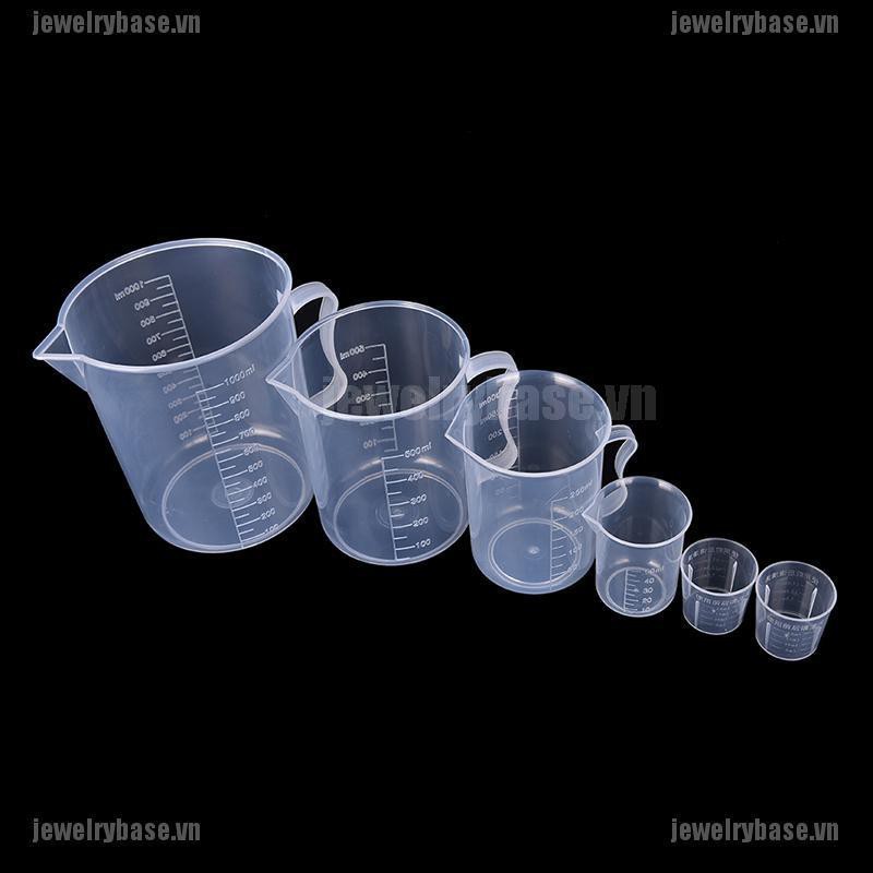 Cốc đong bằng nhựa trong suốt nhiều dung tích tùy chọn 20/30/50/300/500/1000ml