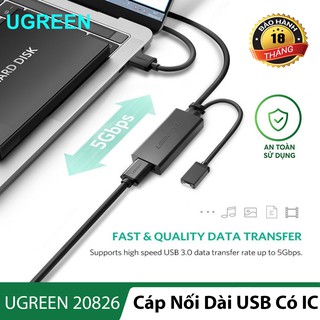 Cáp nối dài cổng USB có IC khuyếch đại cao cấp l Hàng chính hãng UGREEN