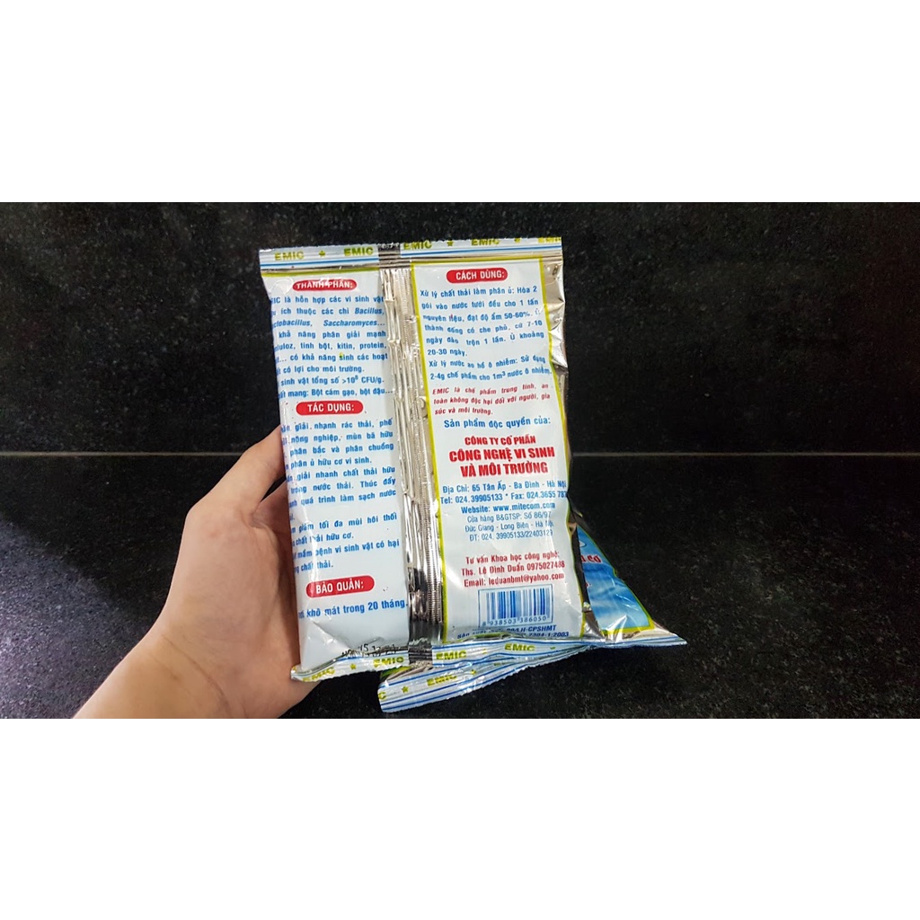 Chế phẩm sinh học EMIC xử lý rác thải khử mùi hôi làm phân bón gói 200gr