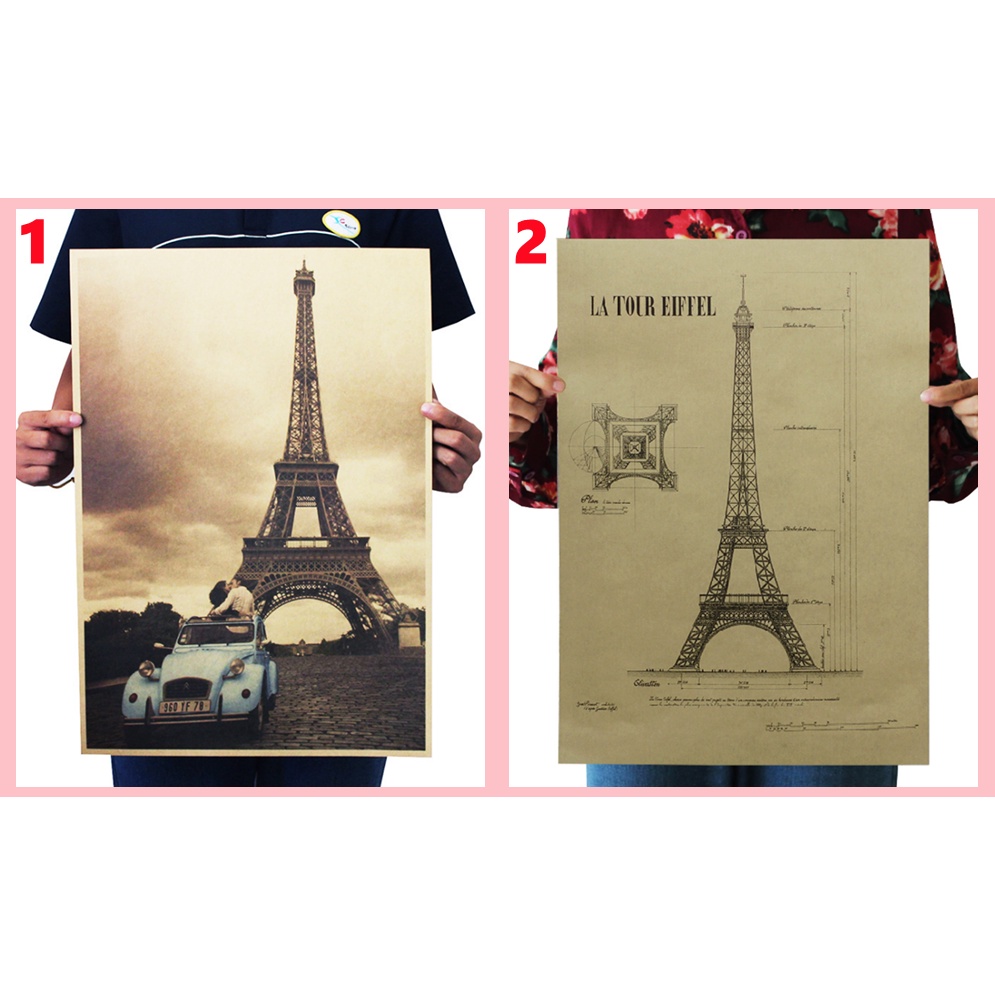 Tranh treo tường trang trí hình tháp Eiffel