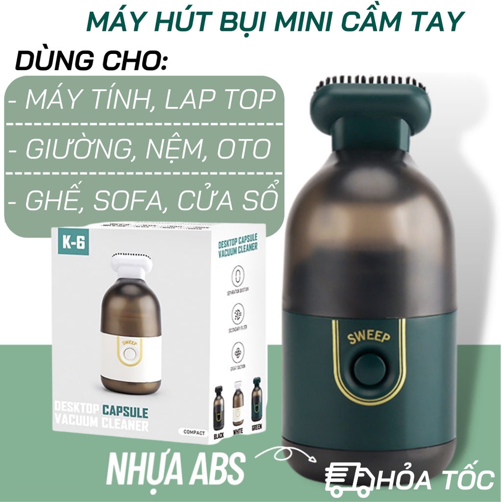Máy Hút Bụi Mini Sweep Cầm Tay Không Dây, Lực Hút Cực Mạnh, Làm Sạch Thiết Bị Điện Tử, Máy Tính, Giường Nệm, Oto