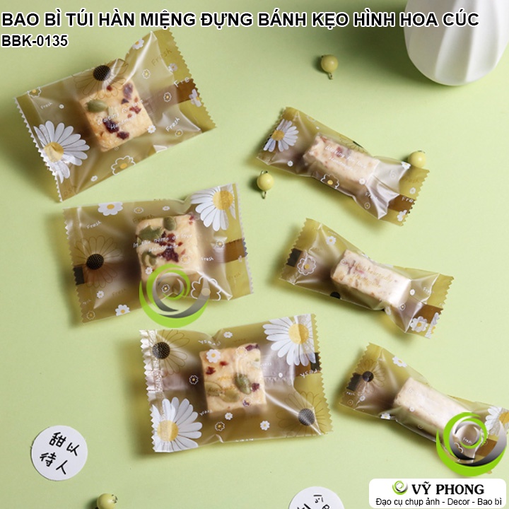 BAO BÌ TÚI HÀN MIỆNG ĐỰNG BÁNH KẸO TÂN XUÂN HÌNH BÔNG HOA CÚC ĐÓNG GÓI QUÀ TẶNG DỊP LỄ TẾT NĂM MỚI NOEL BBK-0135