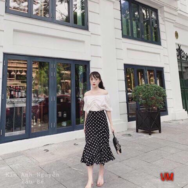 Set váy chấm bi