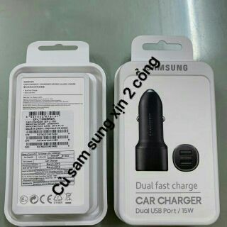 Tẩu sạc oto hiệu samsung 2 cổng USB