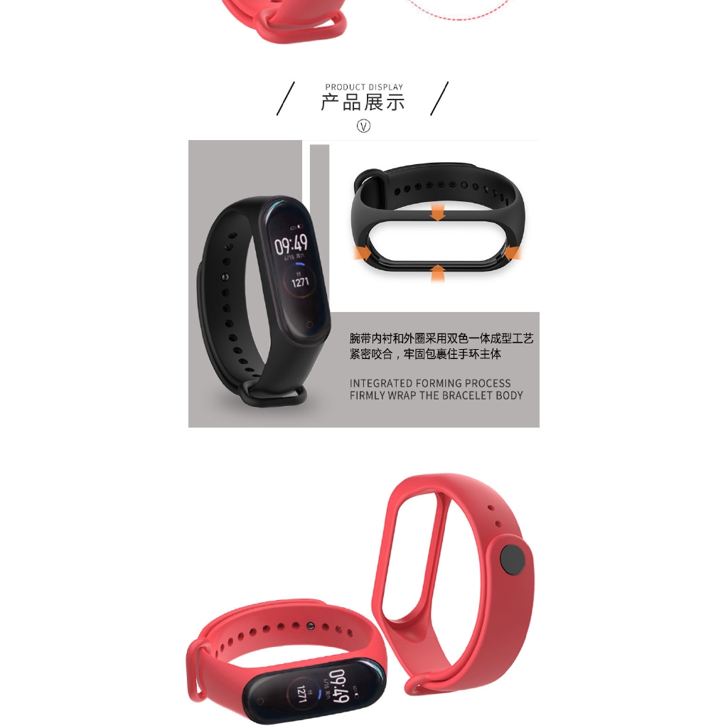 Dây đeo tay thay thế chống thấm nước cá tính cho Xiaomi MI band 4