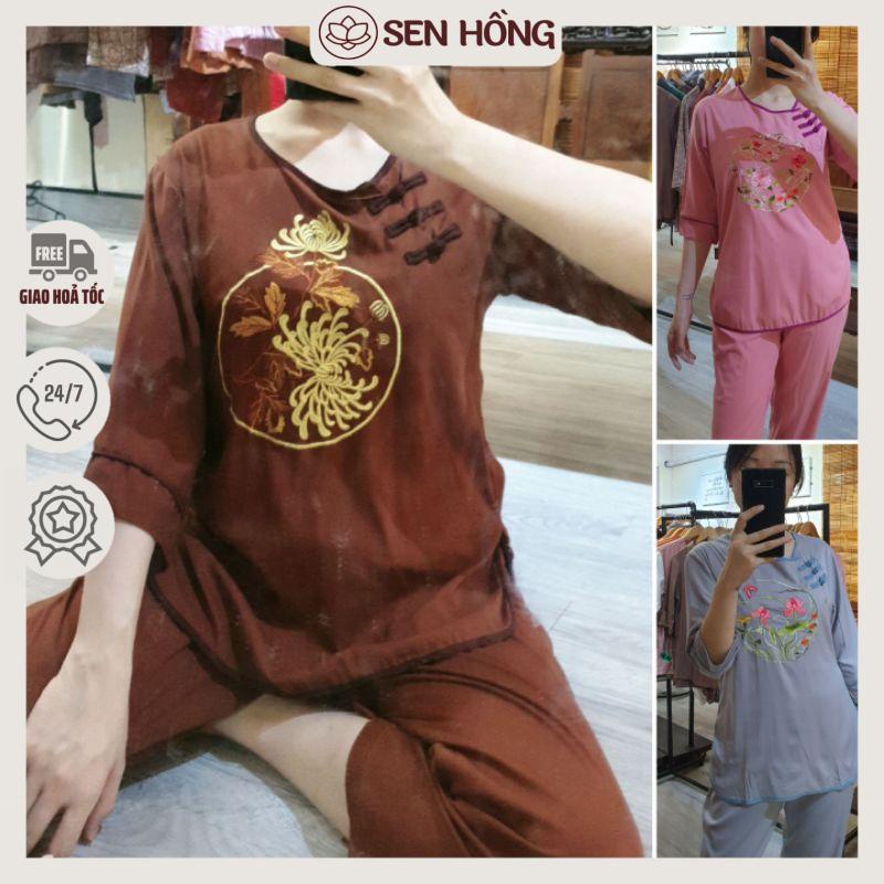 XẢ LỖ Bộ pháp phục nữ - quần áo phật tử vải cotton thun siêu mềm thoáng mát co giãn tốt - bộ đi lễ thiết kế An Viên