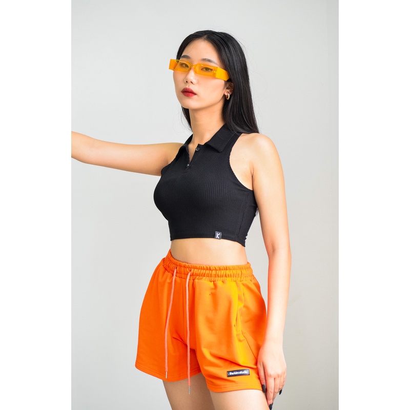 Quần short nỉ cotton cạp chun ngắn ngang đùi TheKim, quần sooc thun nỉ thể thao cạp cao Q141