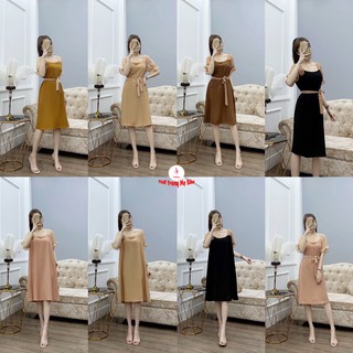 Đầm Nơ Ngực Lụa Pha Tay Dự Tiệc (Trước và sau sinh ) 45kg-75kg (hình thật) (shop Tatoco)
