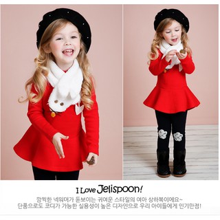 (100) Bộ nỉ lót bông mỏng jelispoon hoa đỏ jurgse82