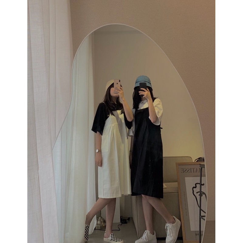 Váy Yếm Dáng Dài Phong Cách Hàn Quốc Siêu Xinh Y058-Violet | BigBuy360 - bigbuy360.vn