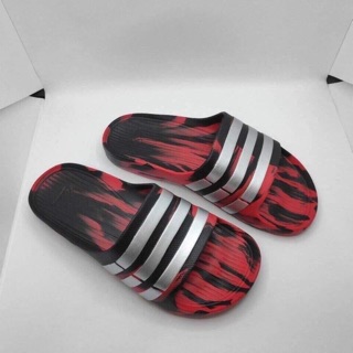 Dép đúc Adidas loang đỏ đen siêu bền đẹp