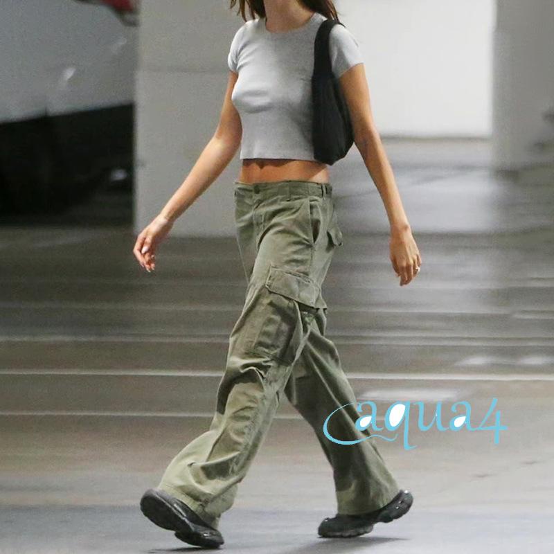 Quần Jogger Dáng Rộng Lưng Vừa Màu Sắc Đơn Giản Thời Trang Cho Nữ