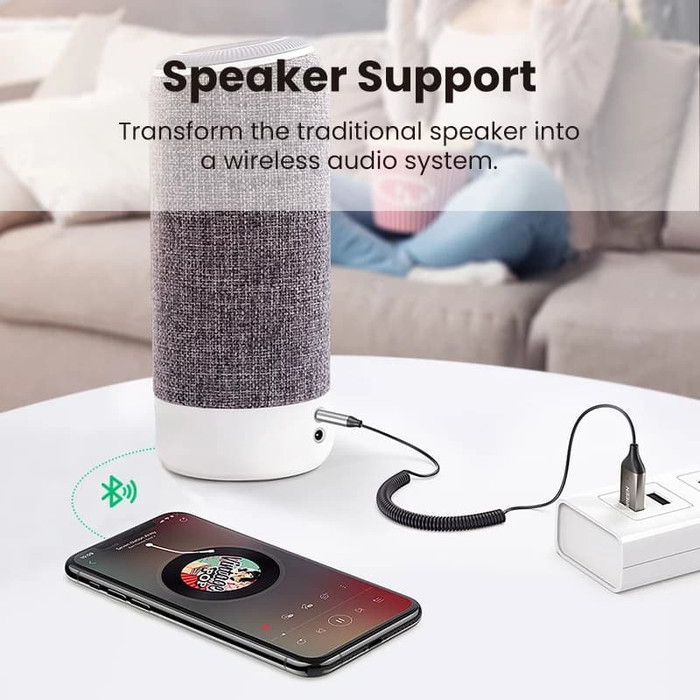 Bộ Thu Phát Bluetooth 5.0 840kij Ugreen 3.5mm Aux 57ryur67r Cho Xe Hơi