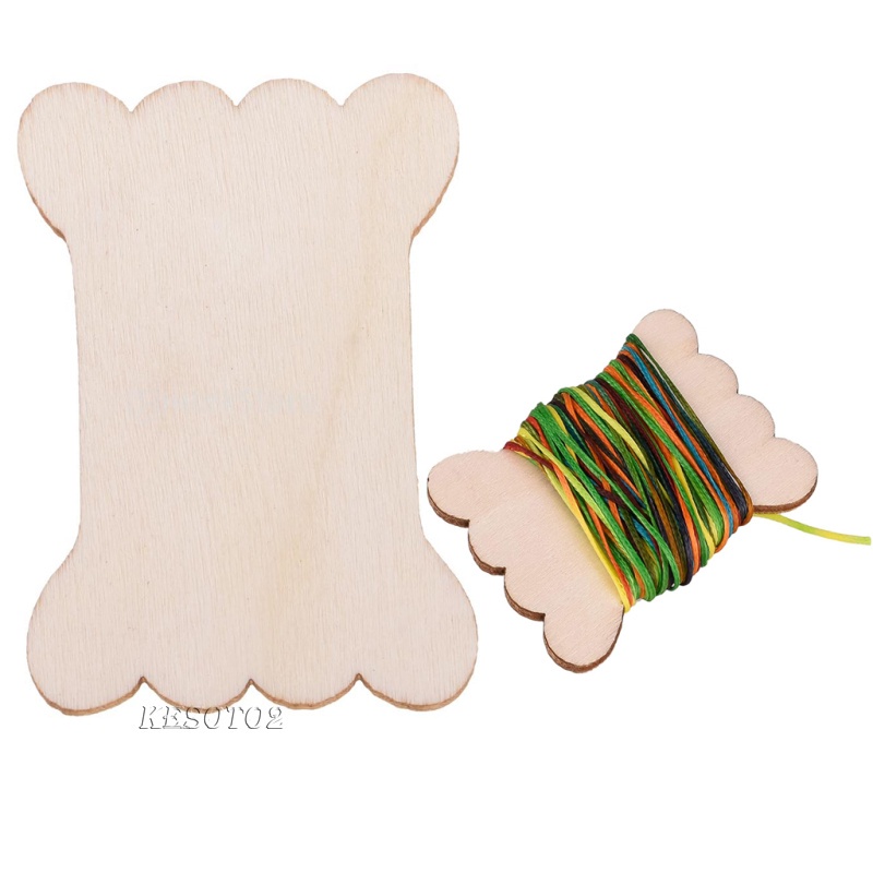 Bộ 20 giá cuộn chỉ thêu bằng gỗ tự nhiên