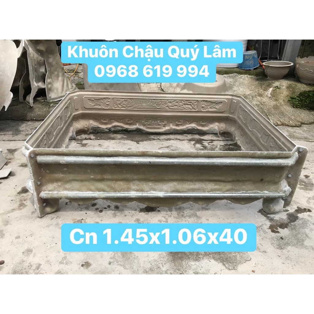 Khuôn Đúc Chậu Chữ Nhật 1.45mx1.06x40cm Nhựa Composite Cao Cấp