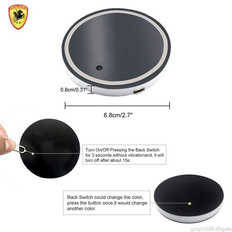 Set 1/2 Đế Lót Cốc Có Đèn LED Thay Thế Màu Sắc Thay Thế Cho Xe Hơi Volkswagen