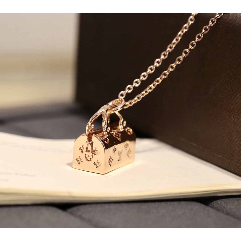 Dây chuyền mạ vàng hồng s925 hình túi xách độc đáo