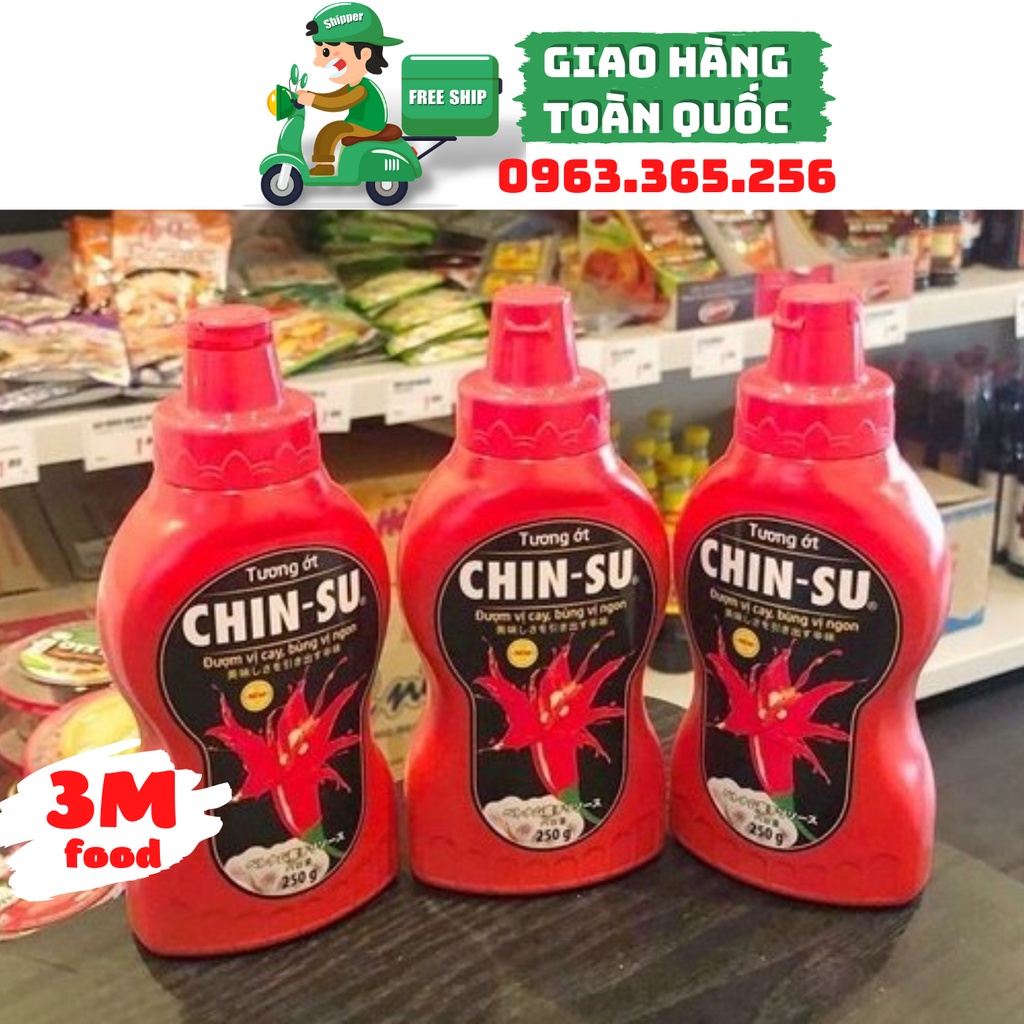 Tương ớt Chinsu 250gr, Tương ớt Chin Su  chính hãng cay dịu ngọt 3M FOOD NL ( Hải Sản Ba Miền )