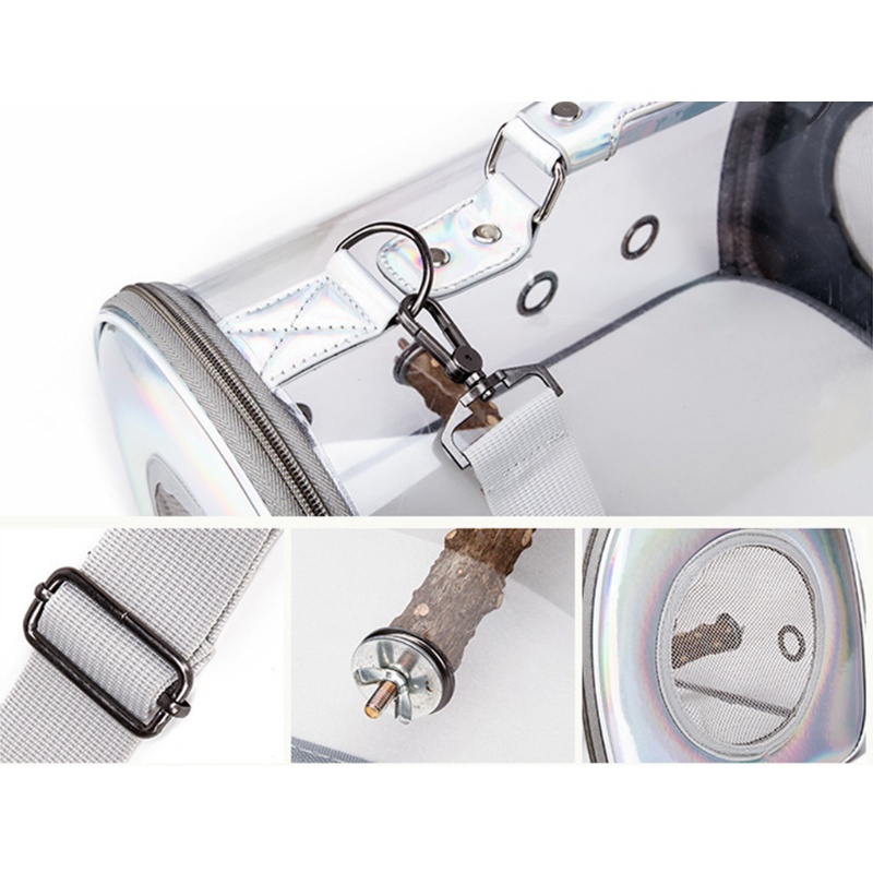 Túi vận chuyển thông thoáng có sào đứng cho chim vẹt