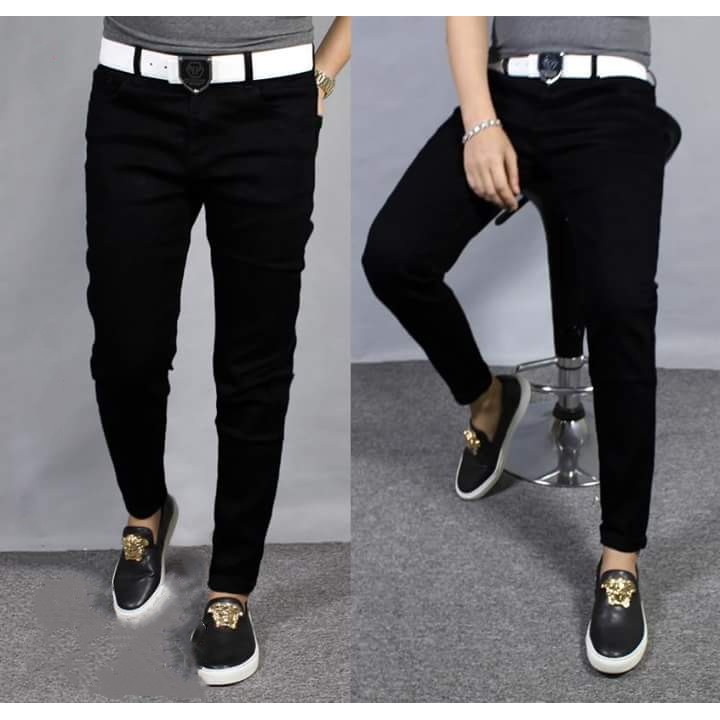 quần jean nam đen trơn 01.AN size 28 ĐẾN 37 chất jean giãn mạnh