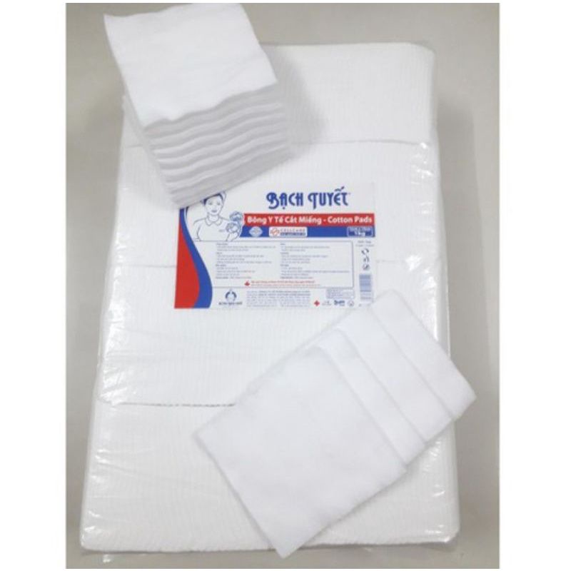 Bông Bạch Tuyết Y Tế Cắt Miếng 7 x 7 cm Dùng Tẩy Trang Lau Mặt Trong Spa