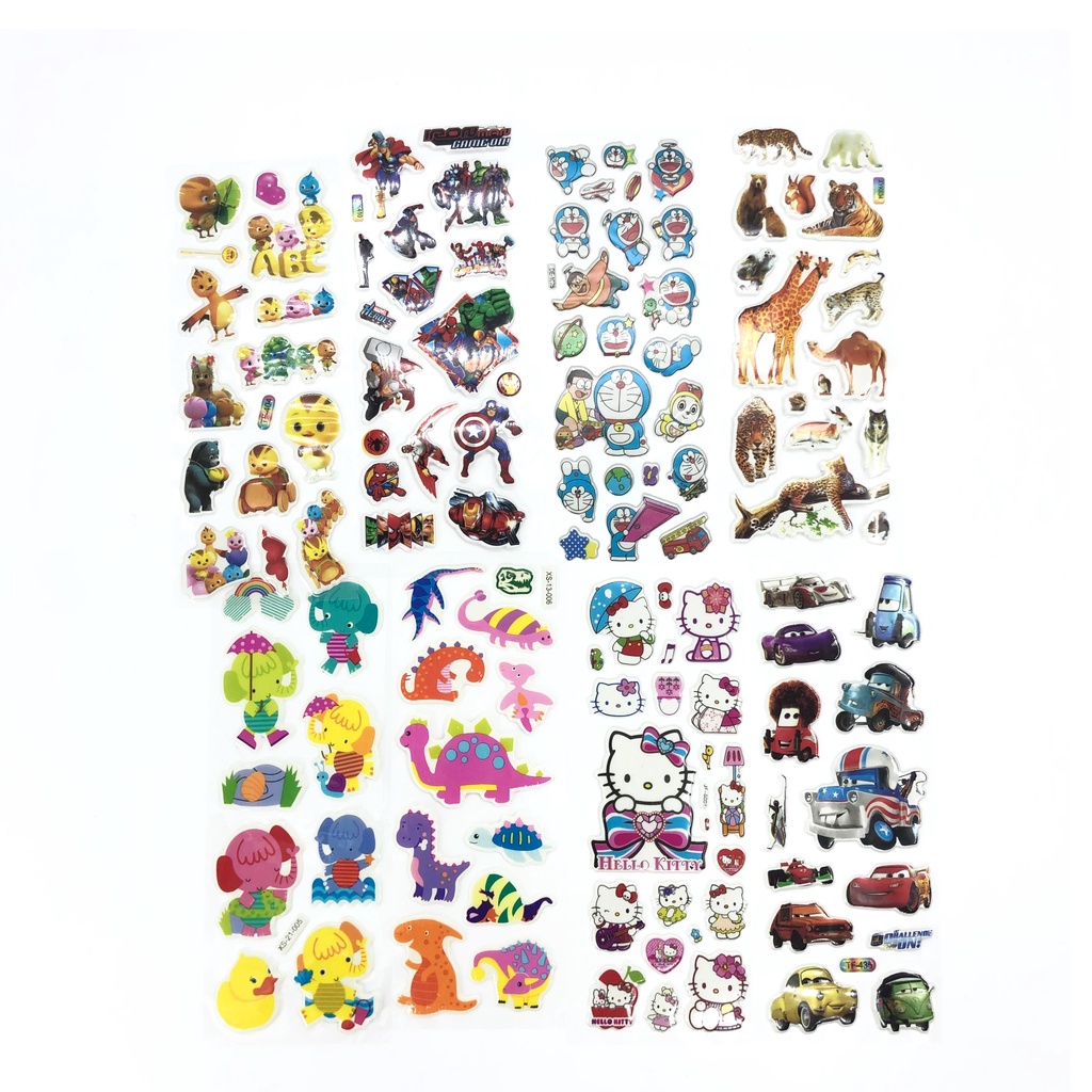 Quà tặng cho bé BAPKIDS Sticker dán hoạt hình 3D nổi nhặt ngẫu nhiên