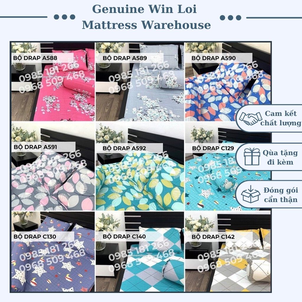 [Ảnh Thật Mẫu 3] Vỏ Gối Cotton Thắng Lợi Chính Hãng (Vỏ gối nằm, Vỏ gối ôm)