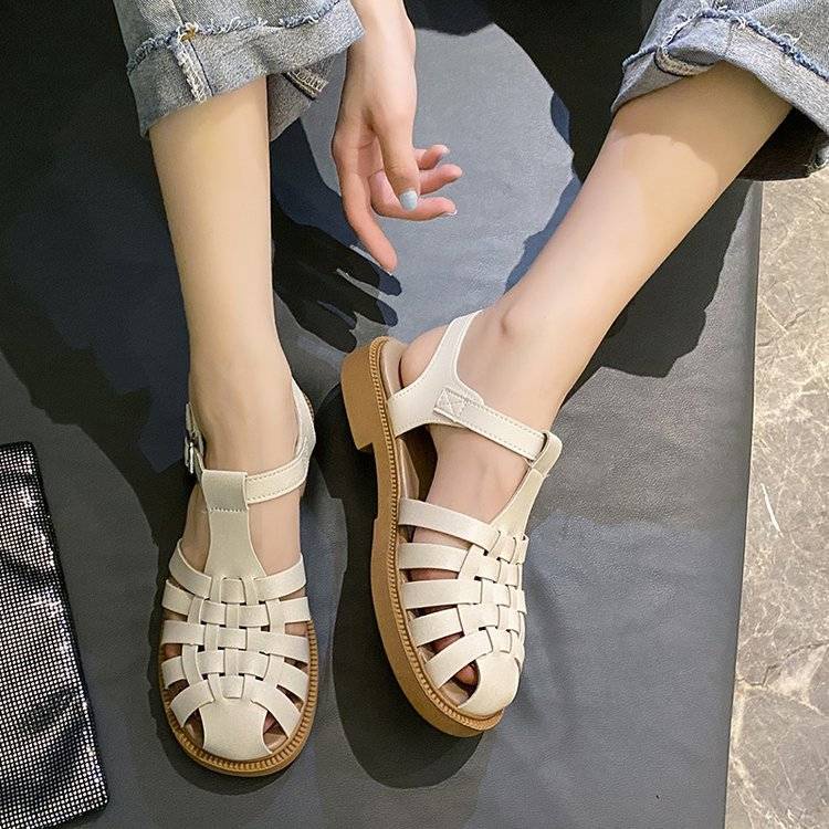 Giày Sandal Cao Gót Da Mềm Thời Trang Mùa Hè Cho Nữ
