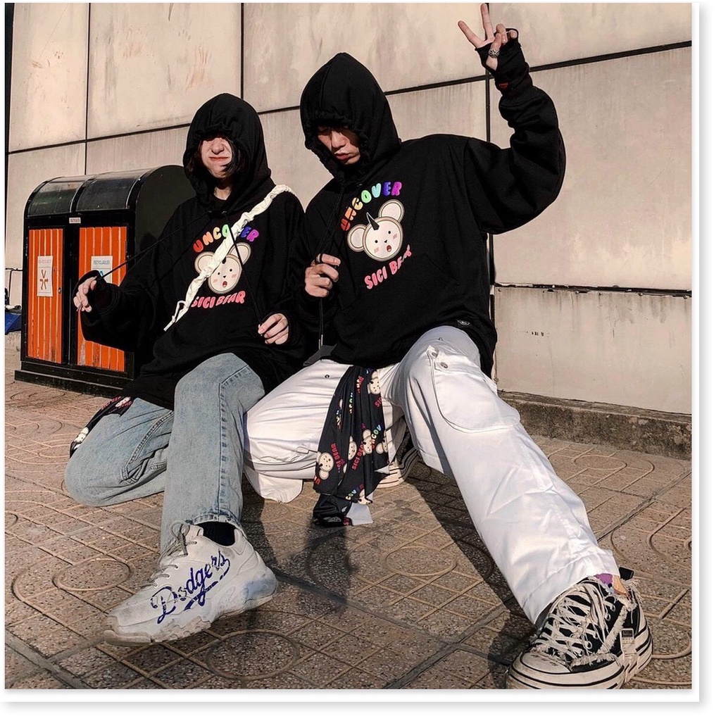 Áo hoodies mặt gấu form rộng to y hình XỊN XÒ , HOT HÈ 2021 THỜI TRANG LANA FASHION