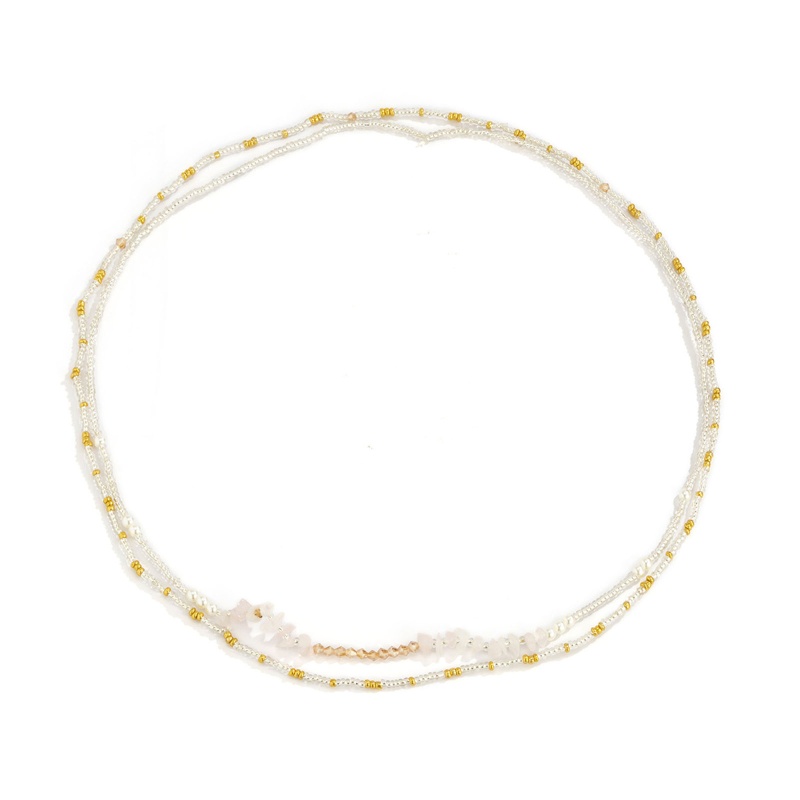 Dây Chuyền Đeo Hông Nhiều Lớp Đính Ngọc Trai Lấp Lánh