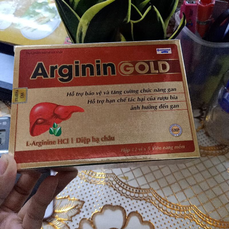 Viên uống bổ gan Arginin Gold giải độc gan, hạ men gan - Hộp 30 viên thành phần