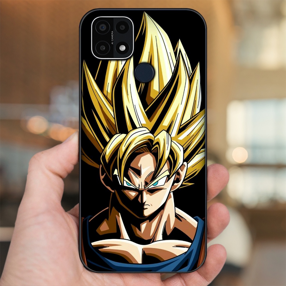 Ốp lưng Oppo A15, A15s viền đen in hình Goku Dragon Ball