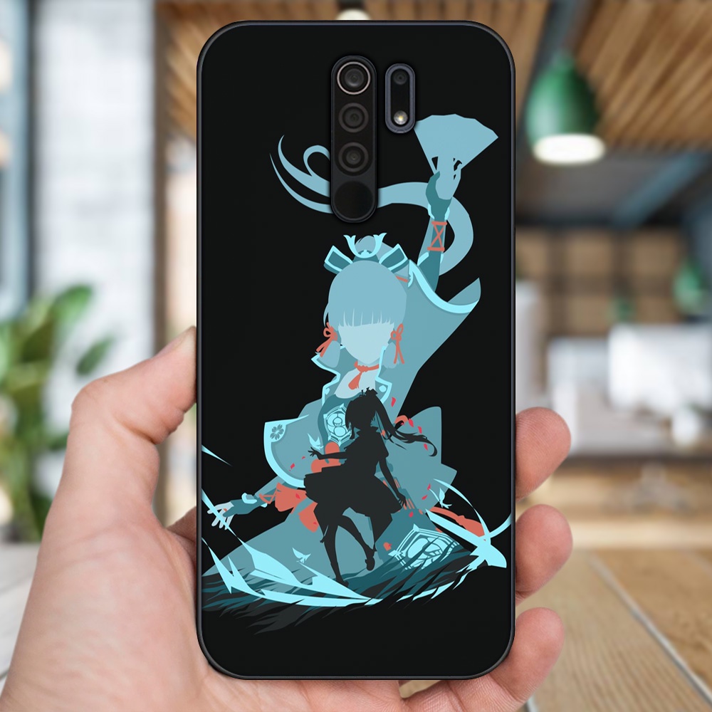 Ốp lưng Xiaomi Redmi 9 viền đen in hình Ayaka Genshin Impact
