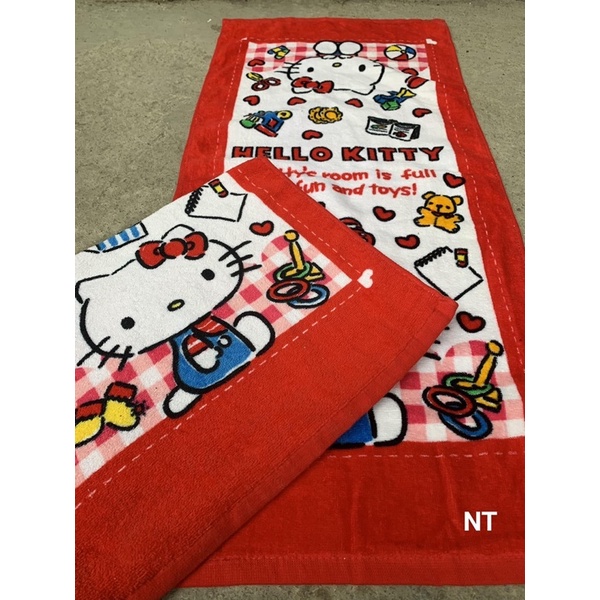 Khăn cotton hello kitty